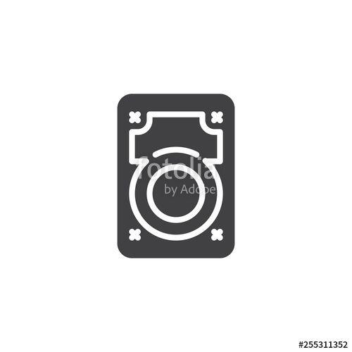HDD Logo - Hard disk drive vector icon. filled flat sign for mobile concept