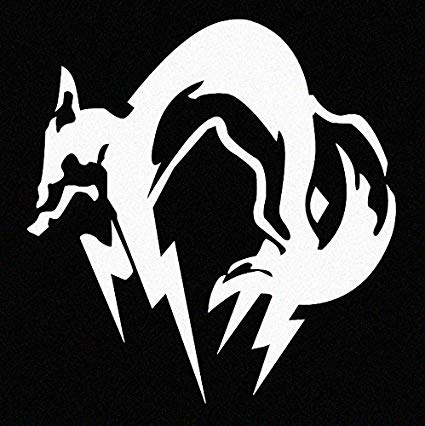 MGS Logo - Amazon.com: Metal Gear Solid FOX logo Car Decal Sticker White (cars ...