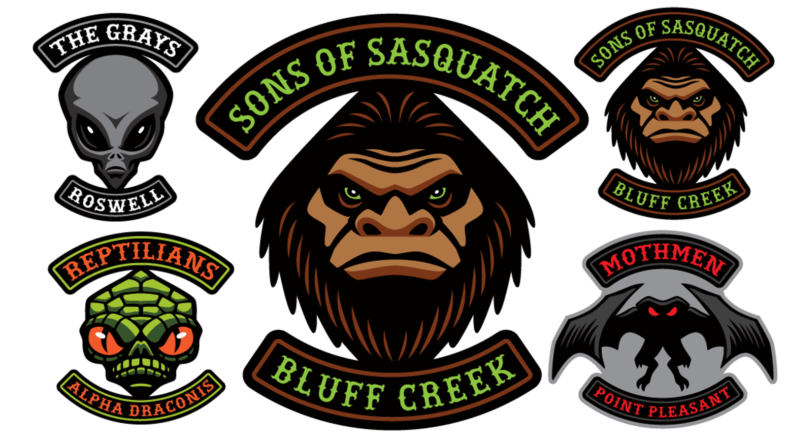 Cryptozoology Logo - Cryptid Biker Patches by George Coghill » Pre-production patch ...