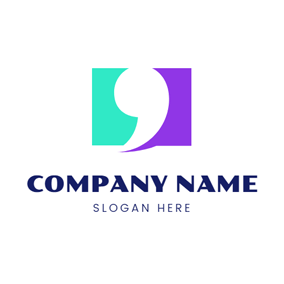 Quotation Logo - Free Comma Logo Designs | DesignEvo Logo Maker