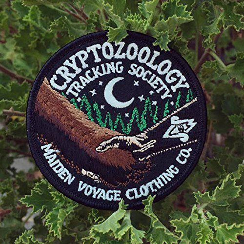 Cryptozoology Logo - Friends of Cryptid Wildlife Patch Tracking Society Glow in the Dark Sasquatch Bigfoot Moon Celestial Forest