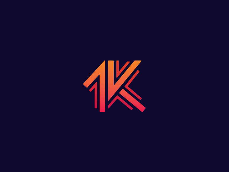 1K Logo - 1K Thanks! | Graphics Inspiration | Logo inspiration, Creative logo ...