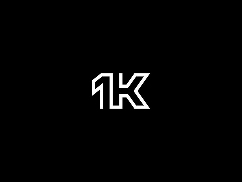 1K Logo - 1K by aninndesign on Dribbble