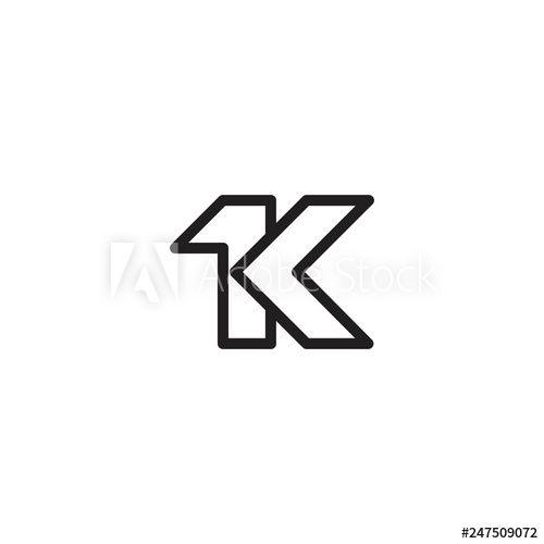 1K Logo - 1k letter icon logo vector template this stock vector