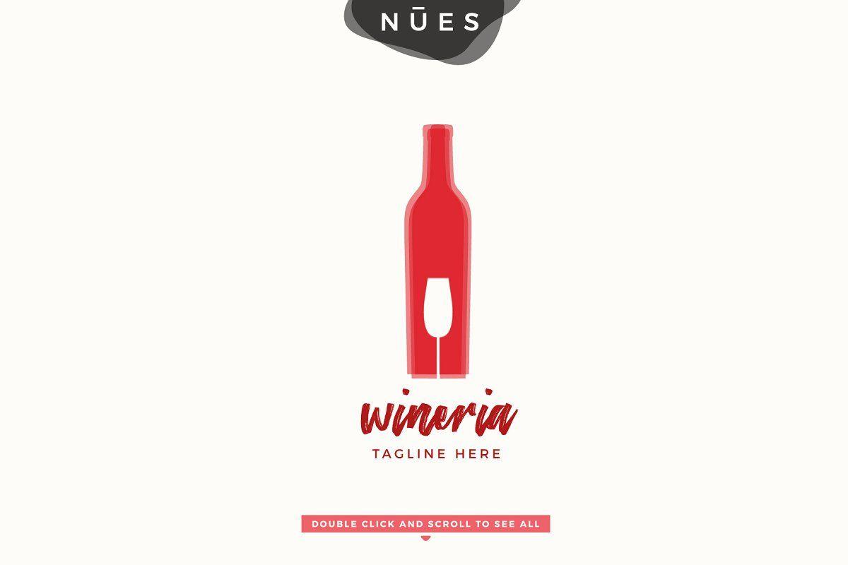 Winery Logo - Wine shop logo winery