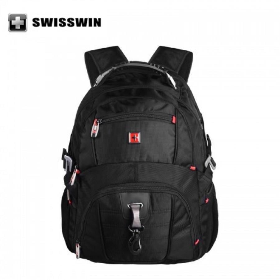 Swisswin Logo - SwissWin Business Backpack - Waterproof - 35 litre Large Capacity - For  uptp 17 Inch Laptop