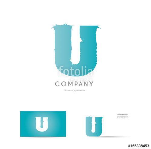Blue Letter U Logo - U blue letter alphabet logo vector icon design