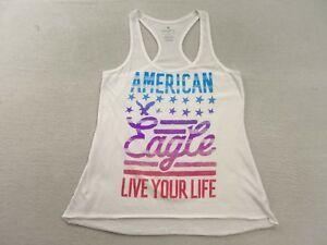 AEO Logo - New American Eagle Outfitters Womens White Favorite Tank w/ AEO Logo ...
