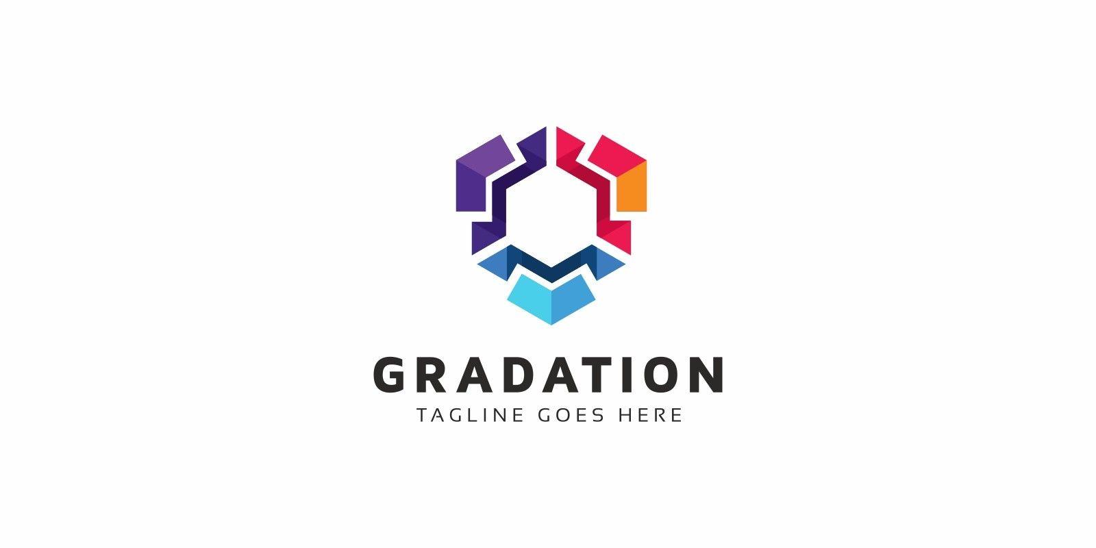 Hexagon Logo - Gradation Hexagon Logo