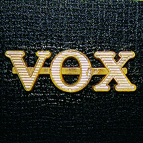 Vox Logo - The VOX Showroom - Close-up: The AC-4's VOX Logo.