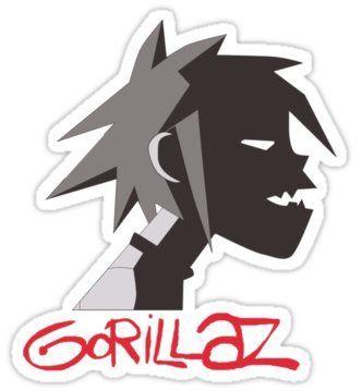 Gorrilaz Logo - Gorillaz Tee (Size W8.2 x H9.1 Centimeter) Car Motorcycle Bicycle Skateboard Laptop Luggage Vinyl Sticker Graffiti Decal Bumper Sticker By August999