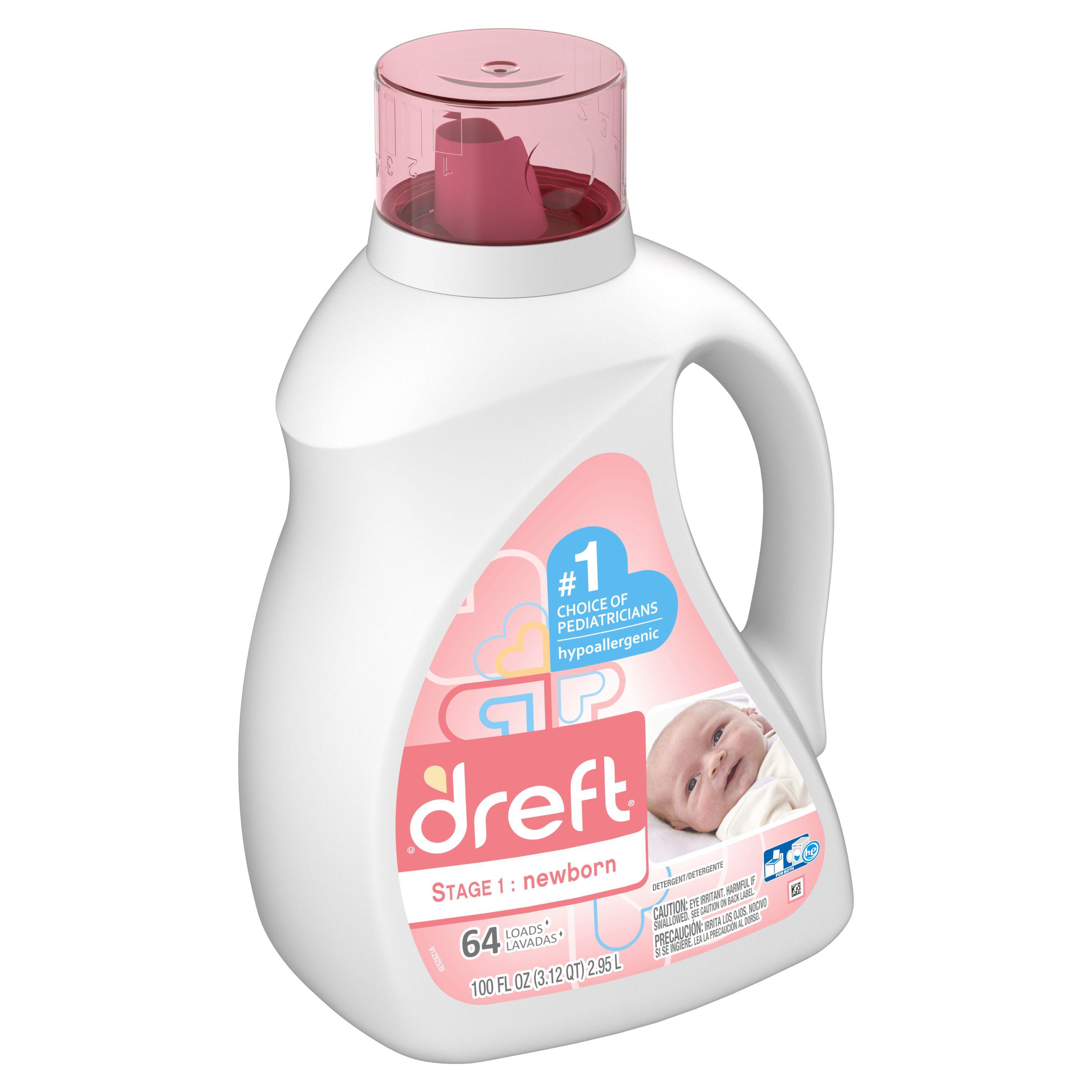 Dreft Logo - Dreft Stage 1: Newborn Baby Liquid Laundry Detergent, 64 Loads 100 fl oz