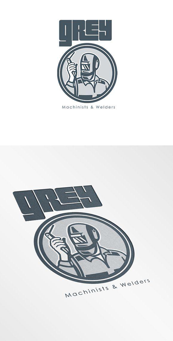 Welder Logo - Grey Machinist and Welder Logo