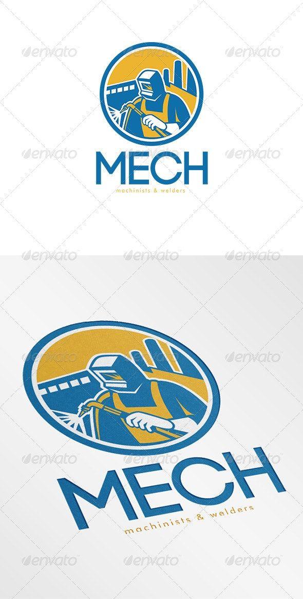Welder Logo - Mech Machinist and Welder Fabricator Logo