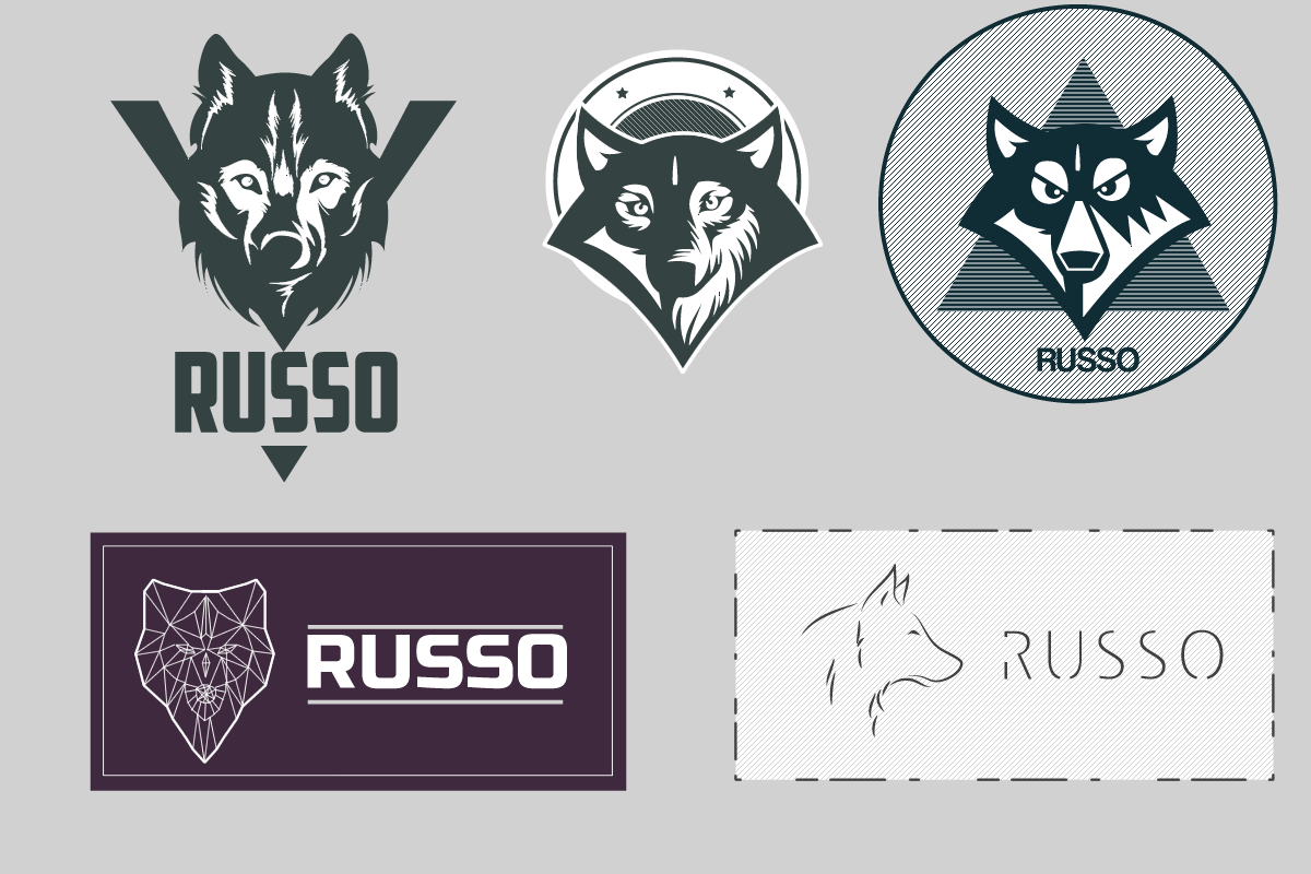 Russo Logo - Russo trading company, Sochi (logo creation). All 9 versions