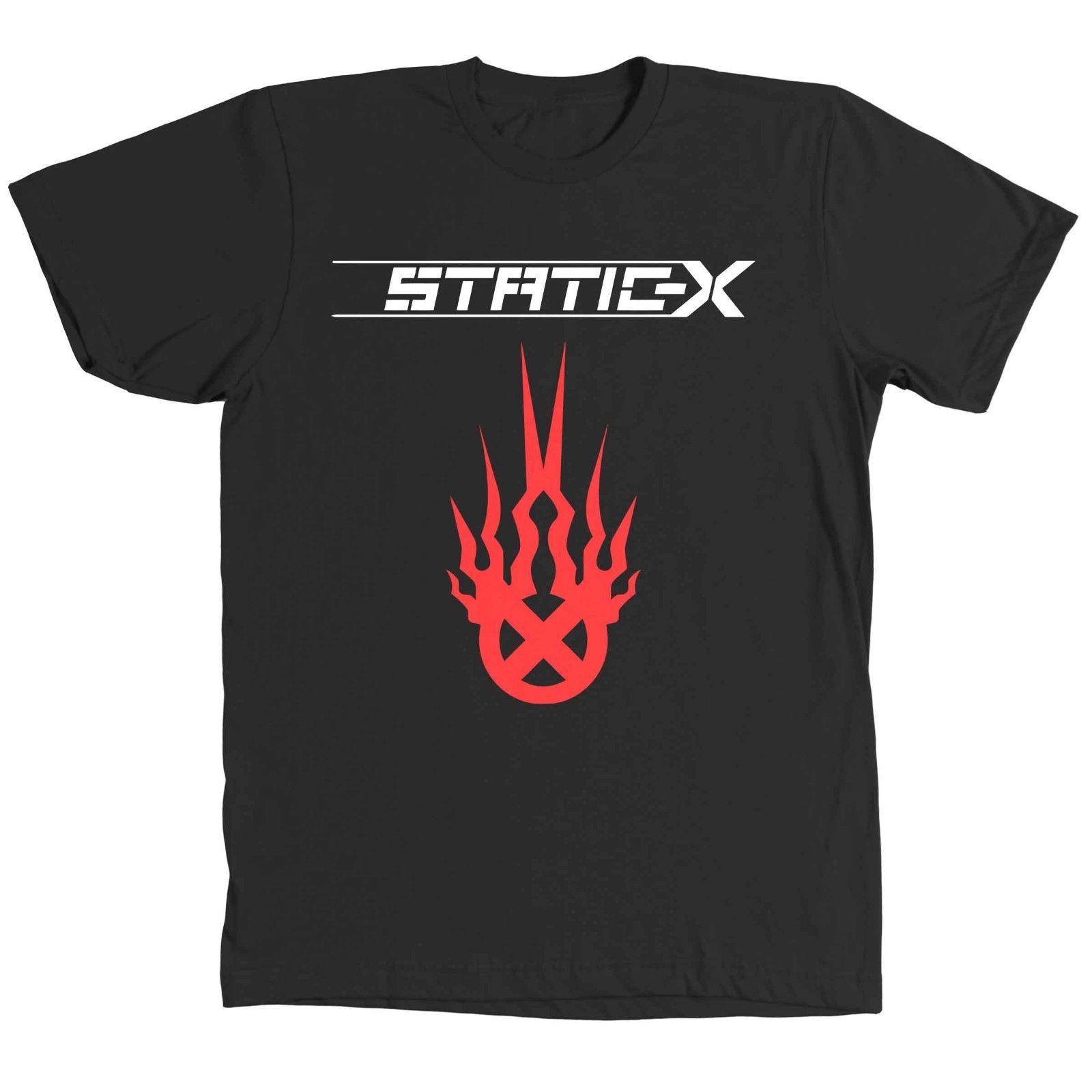 Static-X Logo - Rare STATIC X Logo Rock Band Black Color T Shirt Size S M L XL 2XL Short Sleeve