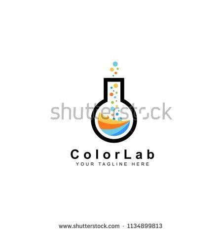 Beaker Logo - color lab logo design, colorful fluid in the beaker, symbol of ...