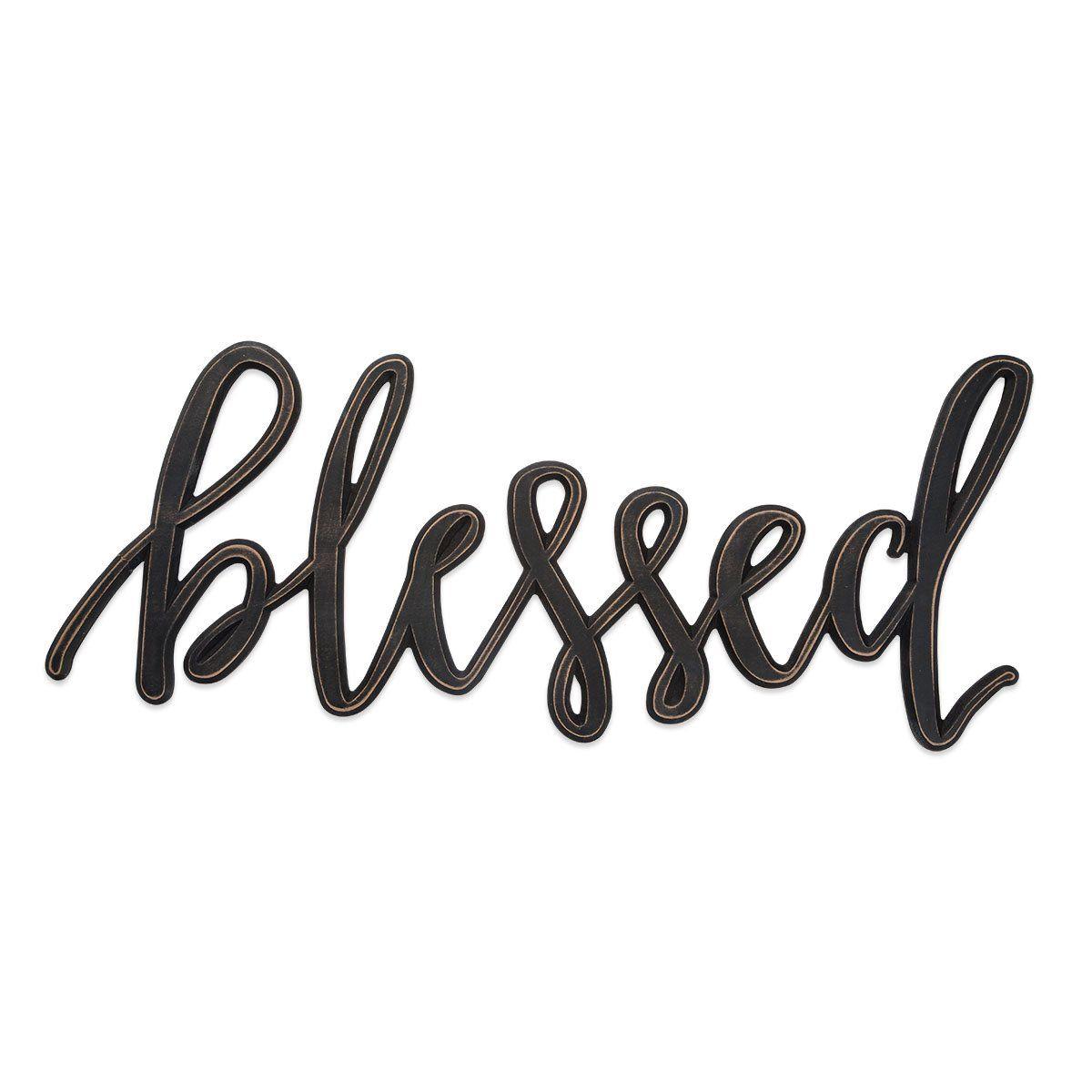 Blessed Logo - Blessed Sculpted Word Sign