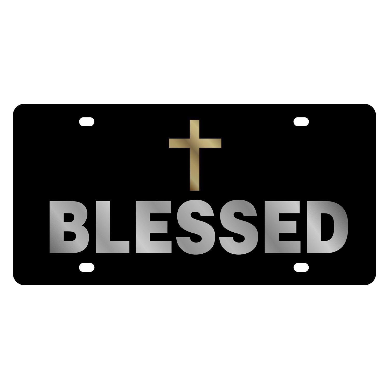 Blessed Logo - Eurosport Daytona® - LSN License Plate with Christian Blessed Logo