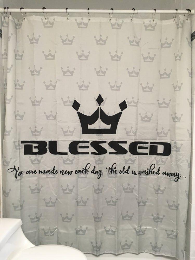 Blessed Logo - Blessed Shower Curtain