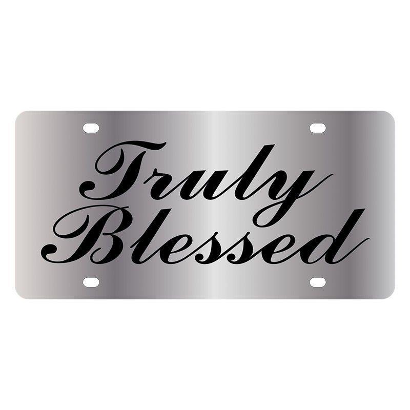 Blessed Logo - Eurosport Daytona® - LSN License Plate with Christian Truly Blessed Logo