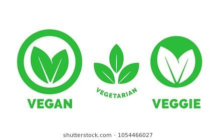 Vegetarian Logo - Vegan logo green leaf label template for veggie or vegetarian food ...