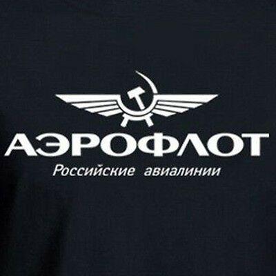 CCCP Logo - AEROFLOT AIRLINES LOGO Tee Soviet USSR CCCP Russian RETRO Aviation T Shirt