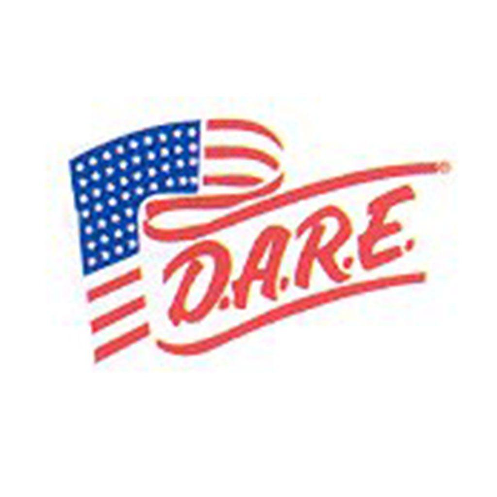 D.A.r.e Logo - DARE Flag Vinyl Decal - Clear Background - Reflective