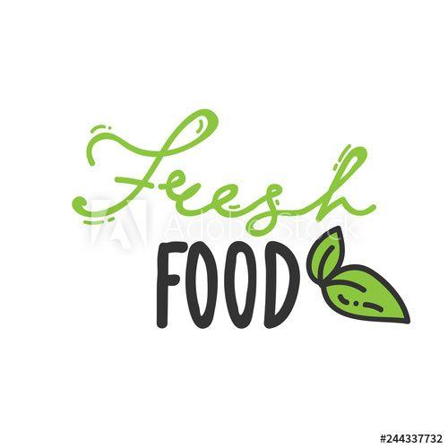 Vegetarian Logo - fresh food logo green leaf label template for veggie or vegetarian ...