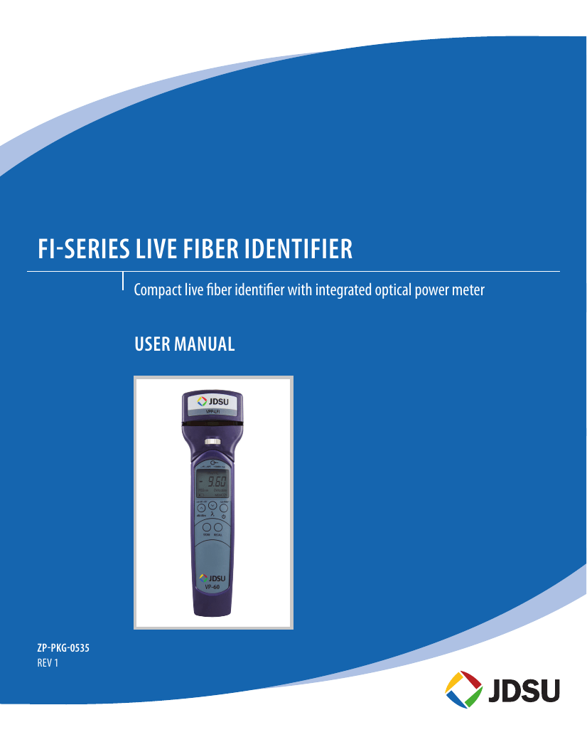 JDSU Logo - JDSU: User Manual - FI-Series Live Fiber Identifier | manualzz.com