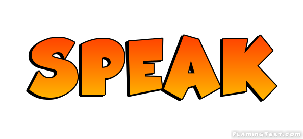 Speak Logo - speak Logo. Free Logo Design Tool from Flaming Text