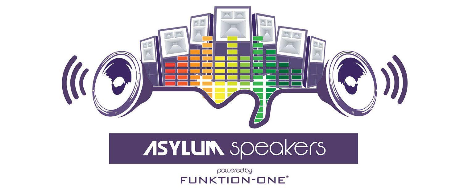 Speaker Logo - Asylum speakers professional audio hire on the costa del sol