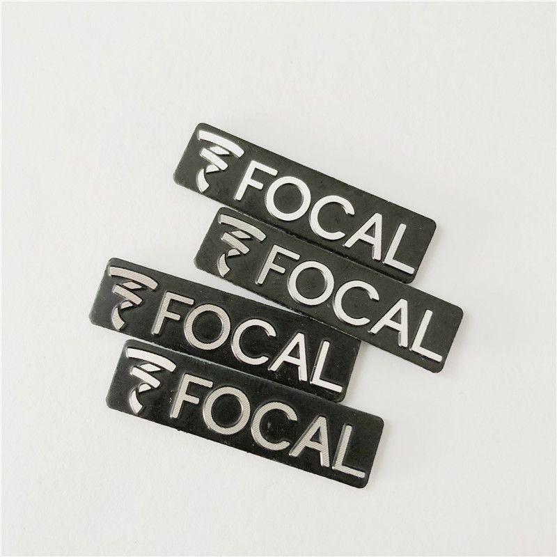 Speaker Logo - 10pcs focal Hi-Fi Speaker audio Speaker 3D Aluminum Badge Emblem stereo  sticker 3.4*0.9mm