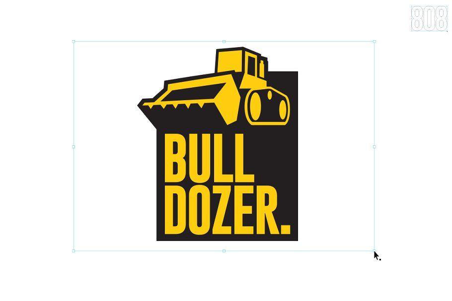 Bulldozer Logo - Bulldozer Logo Template