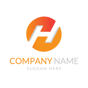 Orange Circle with Name Logo - Free Sun Logo Designs | DesignEvo Logo Maker