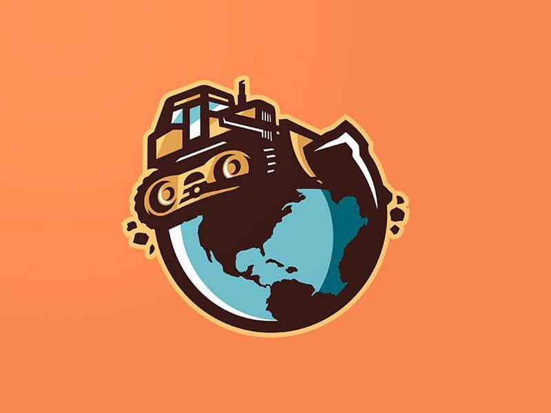 Bulldozer Logo - Excavating Logo by Jesse LuBera. Wayfinder on Dribbble