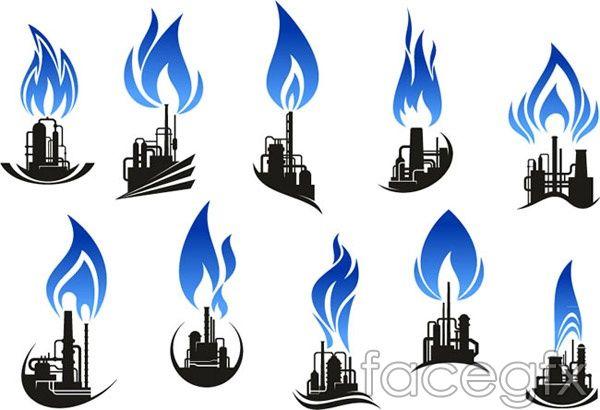 Refining Logo - Petroleum refining industry logo vector