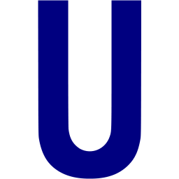 Blue Letter U Logo - Navy blue letter u icon - Free navy blue letter icons