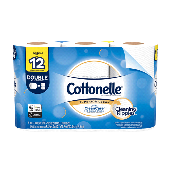 Cottonelle Logo - Cottonelle Ultra ComfortCare Toilet Paper, Soft Bath Tissue, 6 Double Rolls