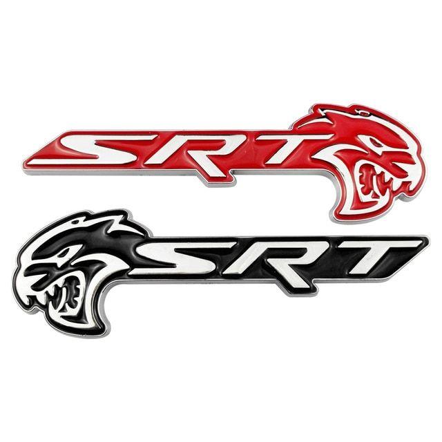 SRT Logo - Metal SRT Sticker Rear Trunk Emblem Badge Decals for Dodge Viper Challenger  Charger Jeep Grand Cherokee Wrangler Chrysler 300C