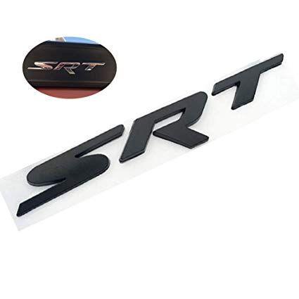 SRT Logo - WindCar SRT Emblem 3D Metal SRT Logo Sticker for Mopar Jeep Grand Cherokee  Badge Dodge Chrysler SRT Charger (Black)