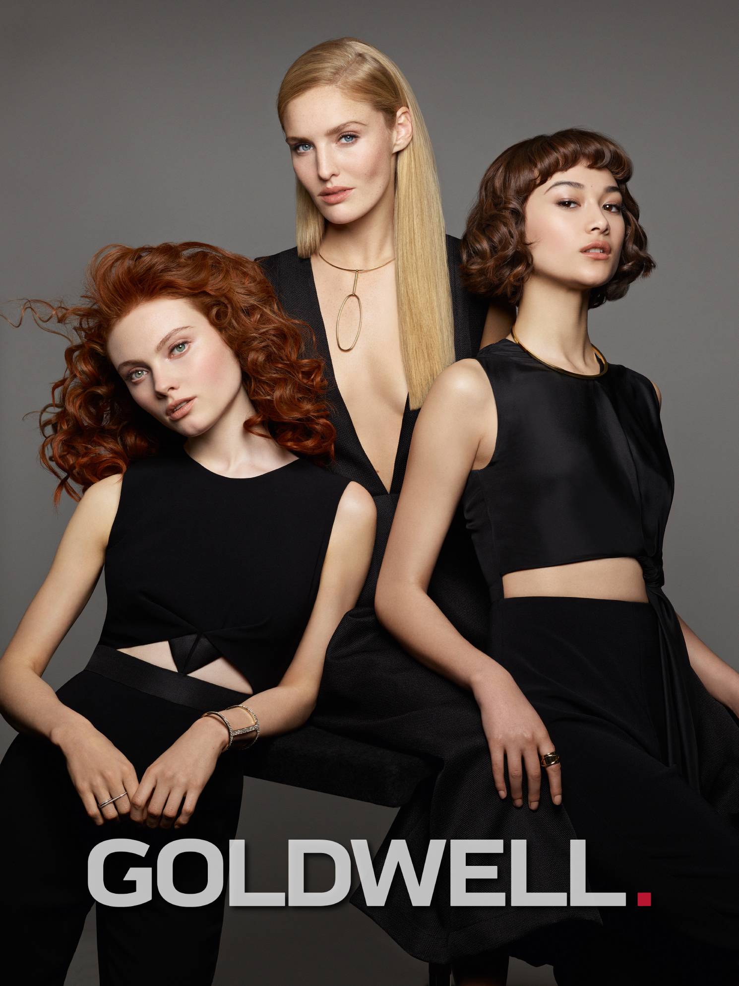 Goldwell Logo - 3 models with GoldWell logo Color image | Panopoulos Salons