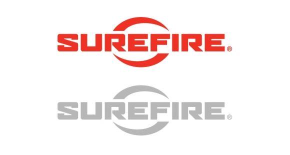 DCL Logo - Surefire Logo Vinyl Decal 9.5x2.25in - Red, DCL-SF-RD — DCL-SF-RD