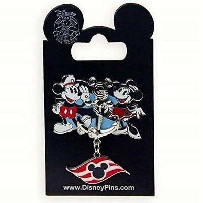 DCL Logo - DISNEY CRUISE LINE Captain Mickey & Mate Minnie Anchor Dangle DCL Logo Pin  NEW