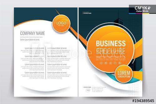 With Orange Circle Company Logo - Brochure, Booklet, Cover Layout Design with Orange Circle, A4 Size ...