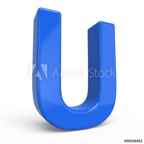 Blue Letter U Logo - 3D glossy blue letter U this stock illustration and explore