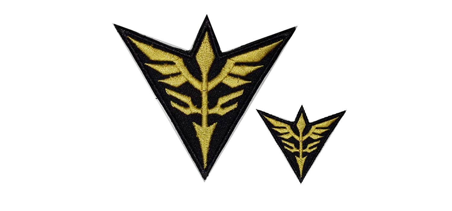 Zeon Logo - Gundam Neo Zeon Logo Military Tactical Morale Embroidery Morale Patch Hook  Backing (Gold Color) 2pcs