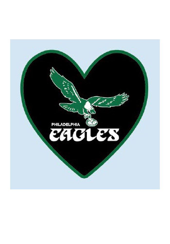 Eagels Logo - Philadelphia Eagles Logo In Heart 4 Pack Tattoo