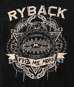 Ryback Logo - Details About WWE RYBACK FEED ME MORE DISTRESSED MEDIUM BLACK T SHIRT FAST FREE SHIPPING