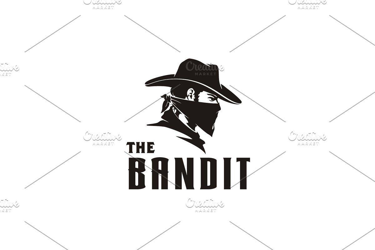 Cowboy Logo - Bandit Cowboy with Scarf Mask Logo